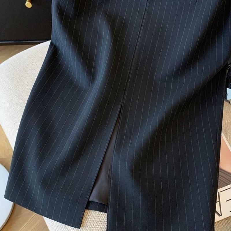 Women High Waist Slit Pencil Skirt Mid Length Office Work Professional clothes