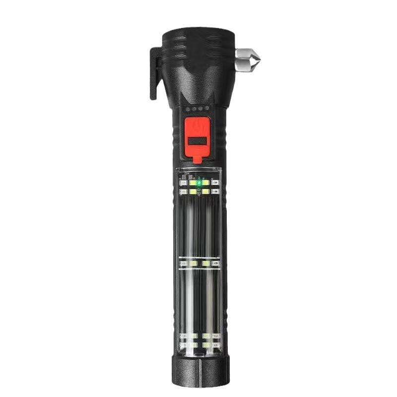 UOSU 705 Portable Solar Rechargeable Flashlight with Window Breaker