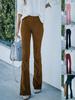 Spring/Summer 2025 Women's High-Waist Slim Flare Corduroy Pants