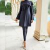 Costum de baie pentru femei musulmane cu șapcă cu volane Costum de baie pentru plajă Costum de baie pentru femei cu mâneci lungi îmbrăcăminte în burkini islamic Costum de baie întreg costum de baie
