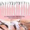 Stainless Steel Eyelash Extension Tweezer Anti-static Makeup Tool Women