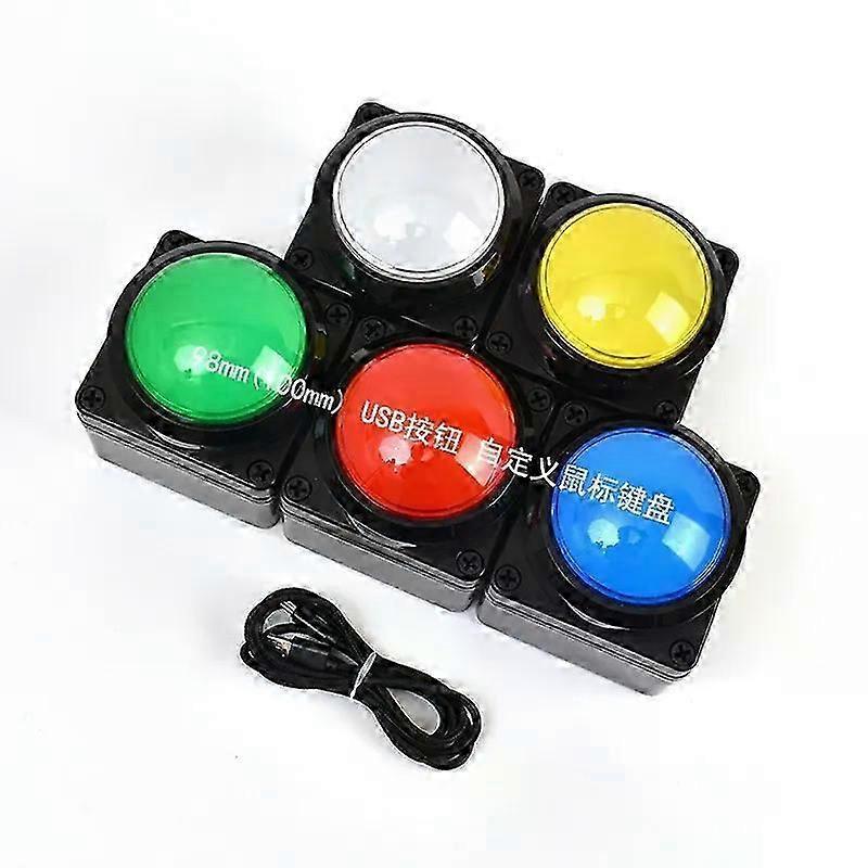 100MM USB Custom Button Remote Control Buzzer Switch Lottery Computer Mouse Shortcut Keyboard 2m
