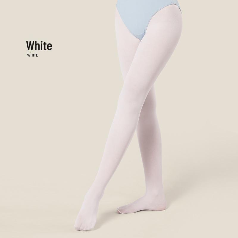 Children's Summer Thin Dance Socks: Girls' White 40D Tights & Leggings
