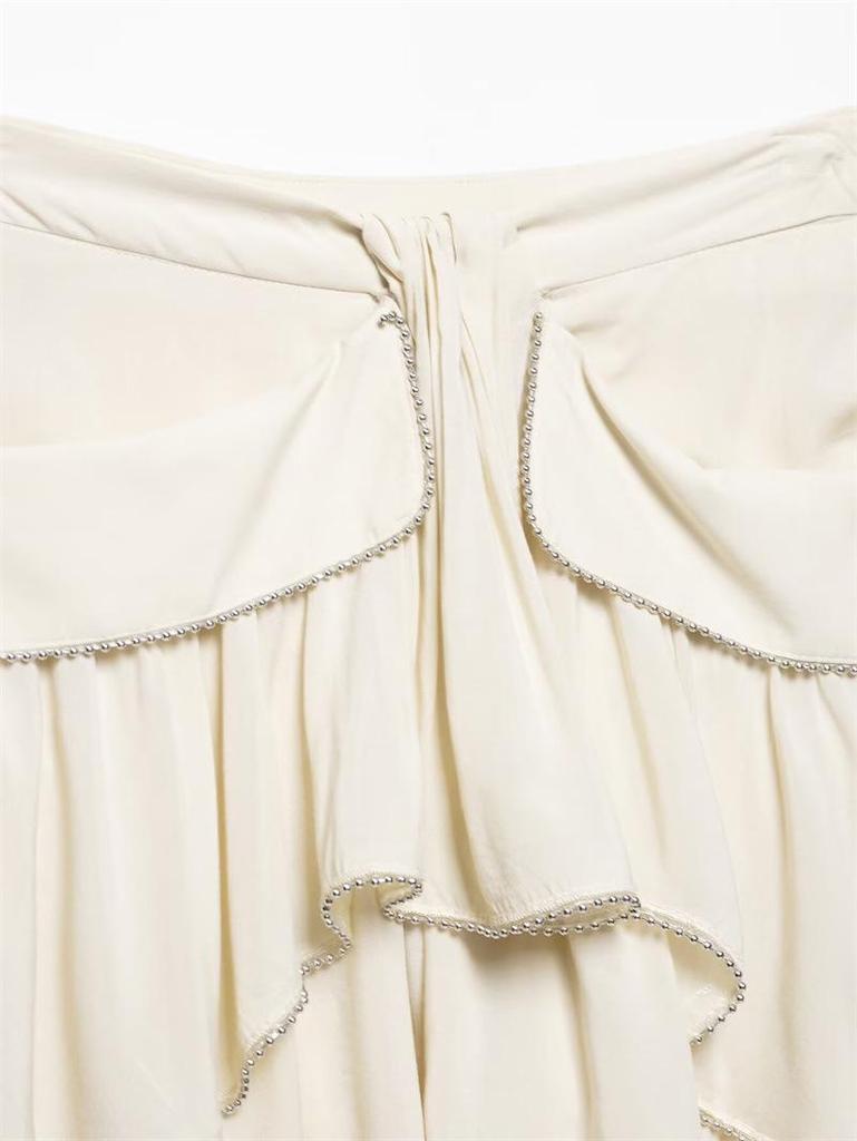 TAOP&ZA Women's Summer Fashion Ruffle Hem Skirt