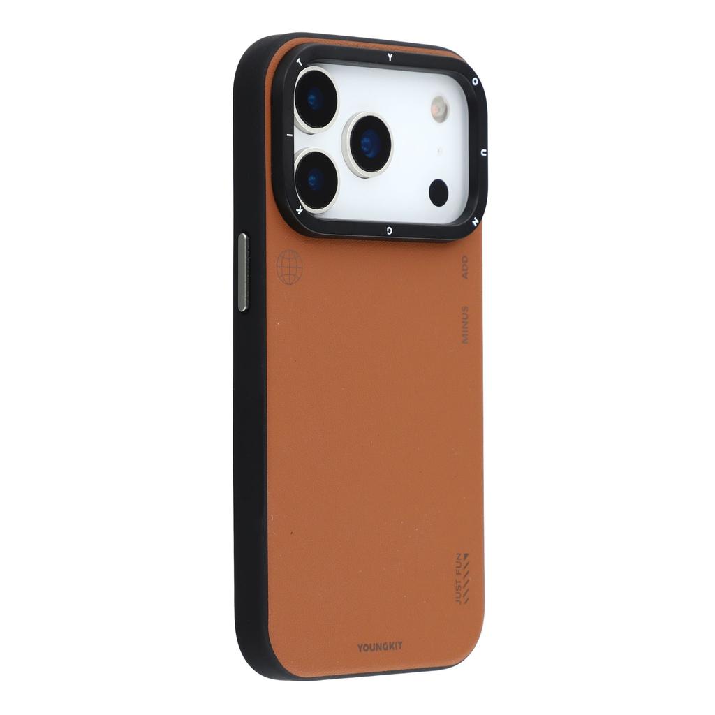 YOUNGKIT For iPhone 17 Pro Max Case Compatible with MagSafe PU Leather+PC Phone Cover