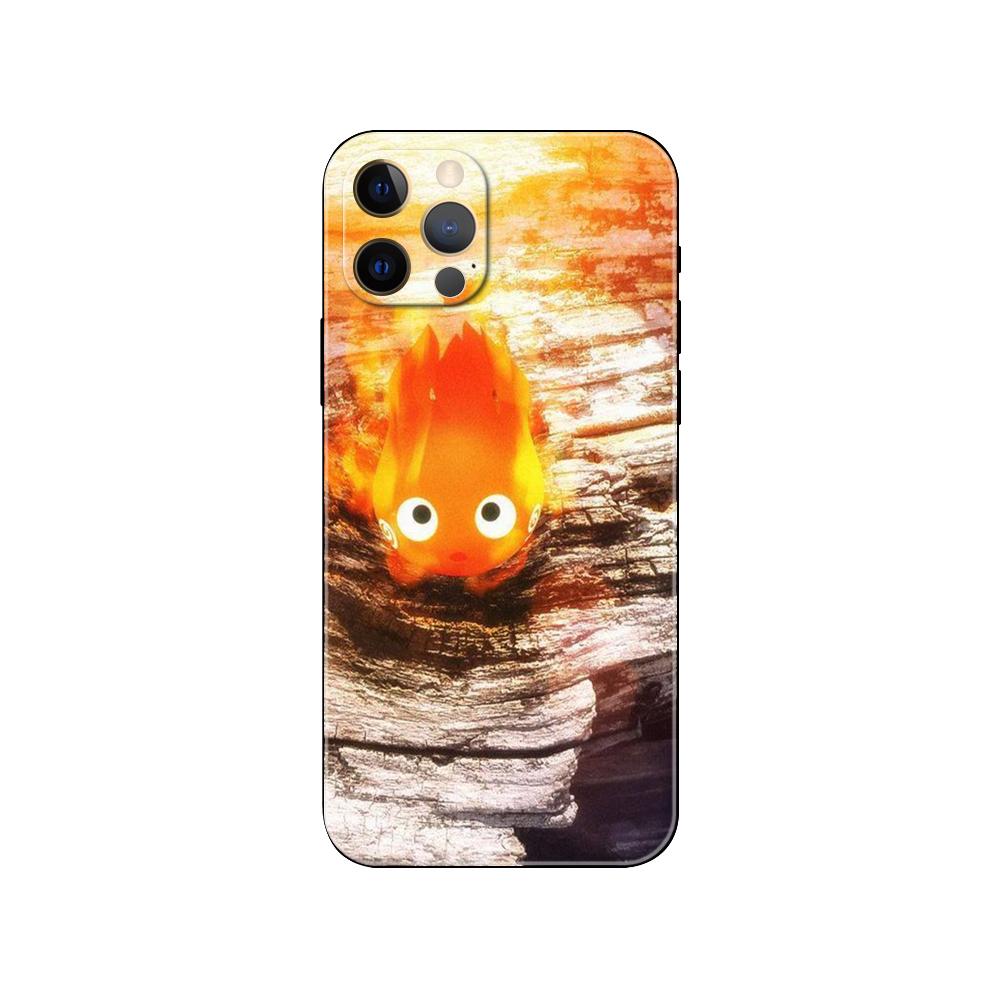 Howls Howl's Moving Castle phone case for iphone 14 se 6 6s 7 8 plus x 10 XR XS 11 12 13 mini pro MAX black tpu back cover