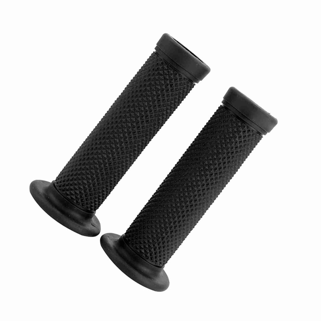 2Pcs 22mm Universal Vintage Motorcycle Handlebar Grips Star Decor Handle Bar Ends(Black)