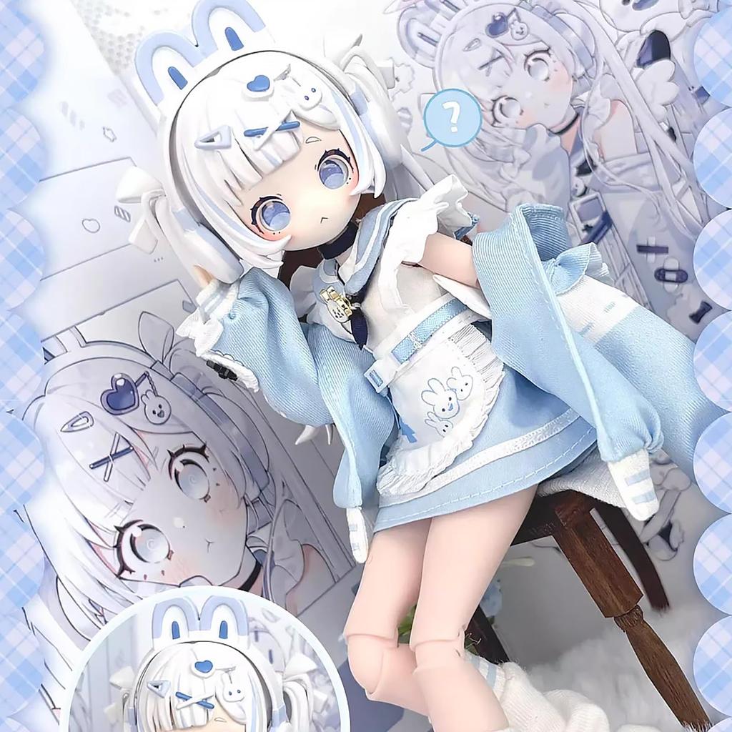 Bahomu Blind Doll Sugary Girls Series MJD Articulated Doll 18 Scale 18cm Blind Box Cute Girl BJD Doll (1 Random Doll) [Official Authentic Product]