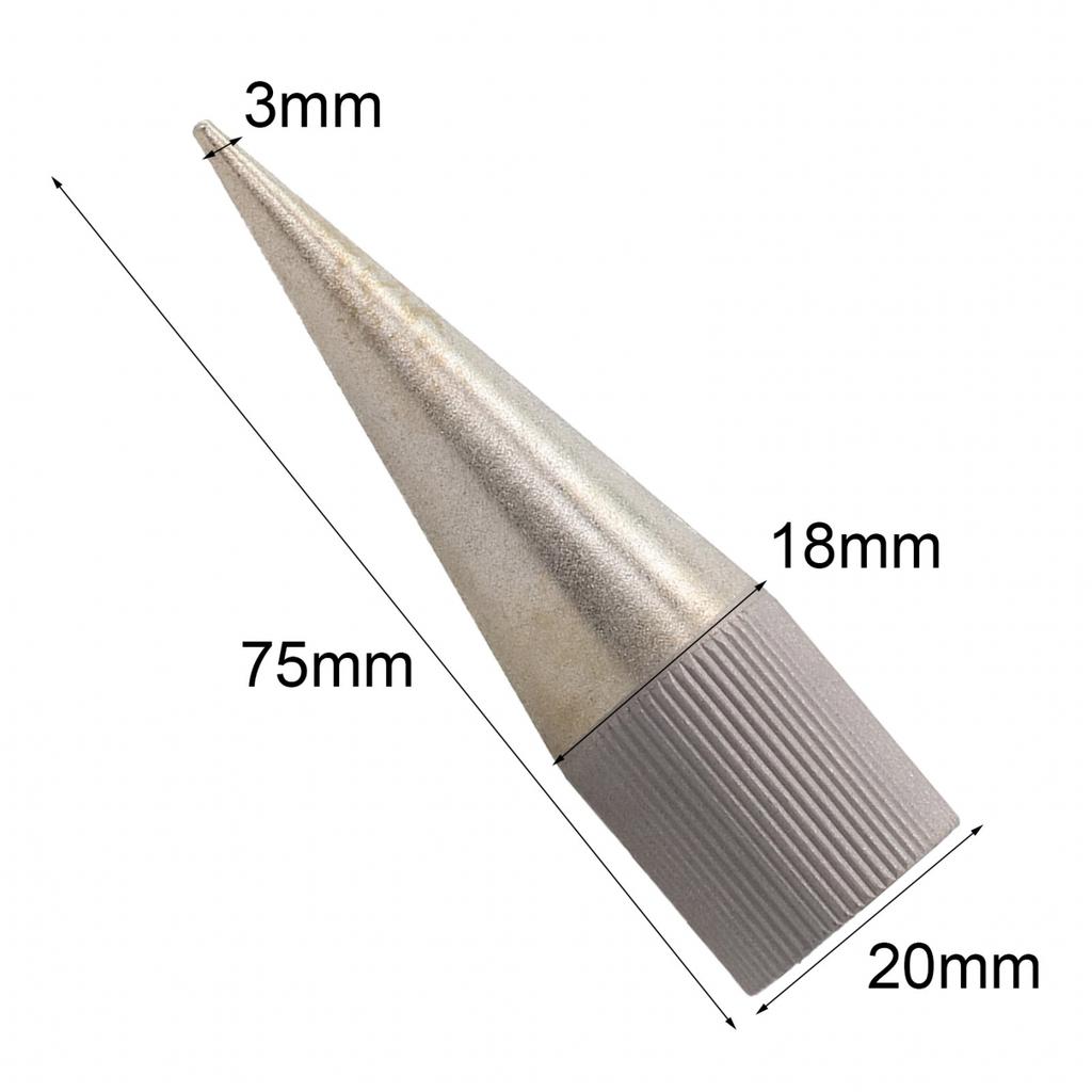 75mm Length Punch Polishe Emery Plated Manual Round Hole