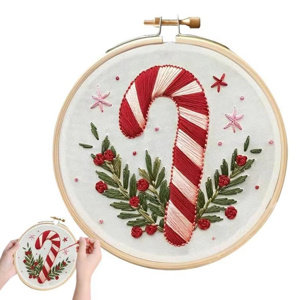 Christmas Patterns Christmas Embroidery Kit Creative Starter Embroidery Kit  Adults