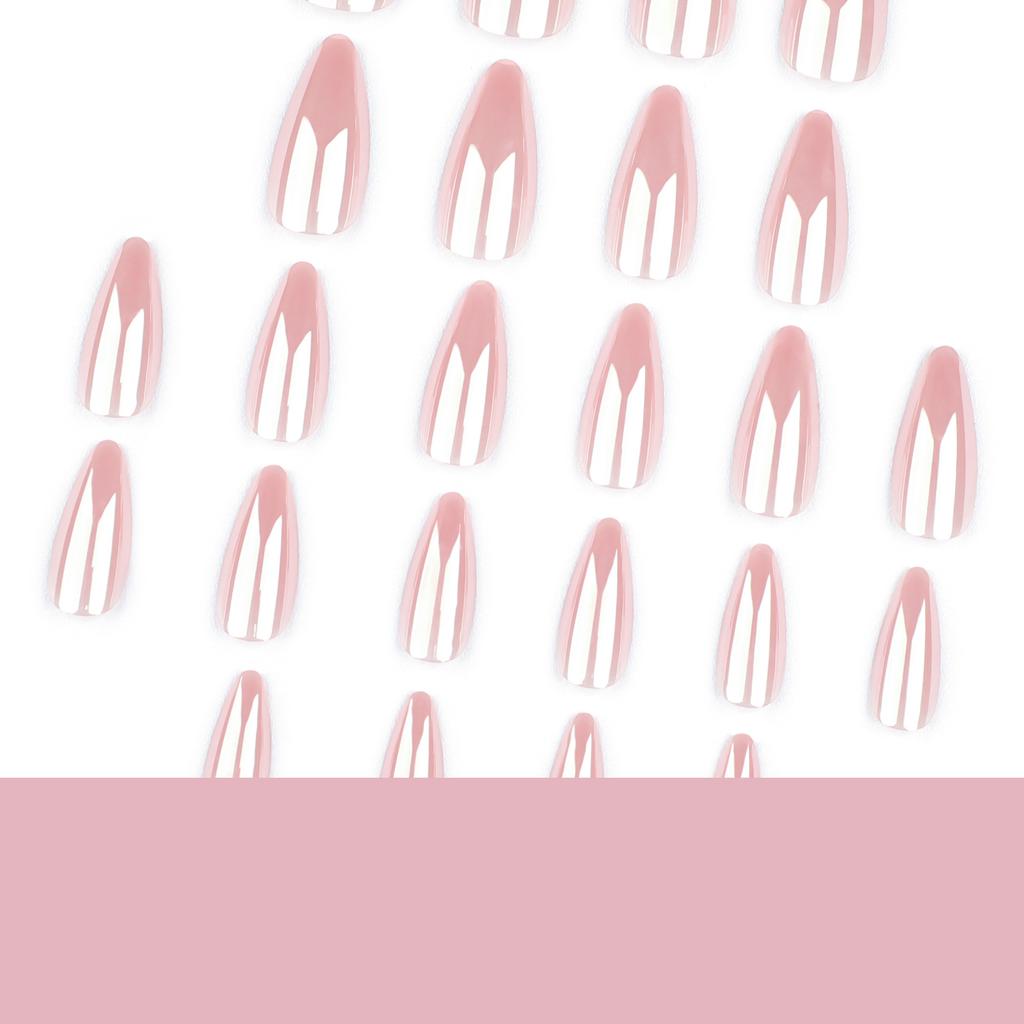DIY nude solid color wearing nail short almond nail aurora nude nail art Europe and the United States pure desire simple nail piece