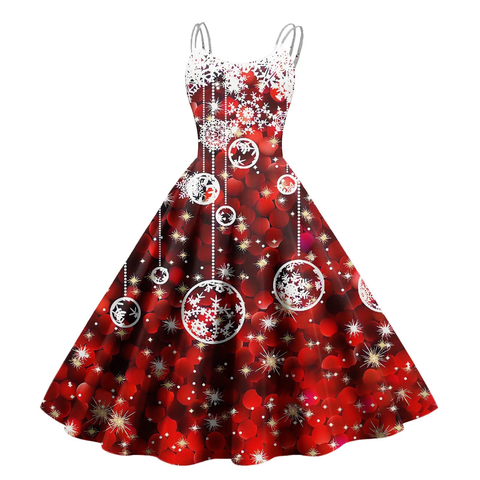 

Женское модное рождественское печатное сексуальное коктейльное платье без бретелек в готическом стиле в стиле панк-винтаж S