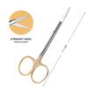 Dental Stainless Steel Medical Surgical Scissors Straight / Curved Tip Gold Plated Handle Animal Vet Scissors Haircut Scissors