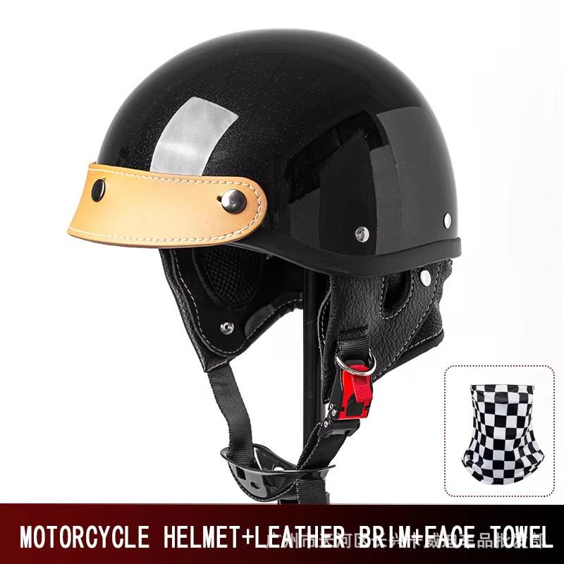 Vintage-Style Half Helmet Scooter Motorcycle Riders Unisex DOT ECE Certified Retro Japanese Design