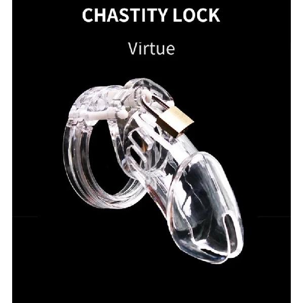 Male Chastity Standard Cage Equipped with 5 Rings of Different Sizes and A Brass Lock To Secure The Male Urethra Adult Sex Toys