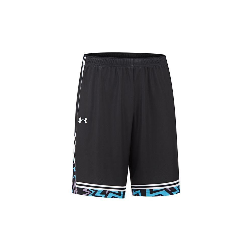 Under Armour Elastic Waist Striped Sports Shorts Men Black 24500211-001