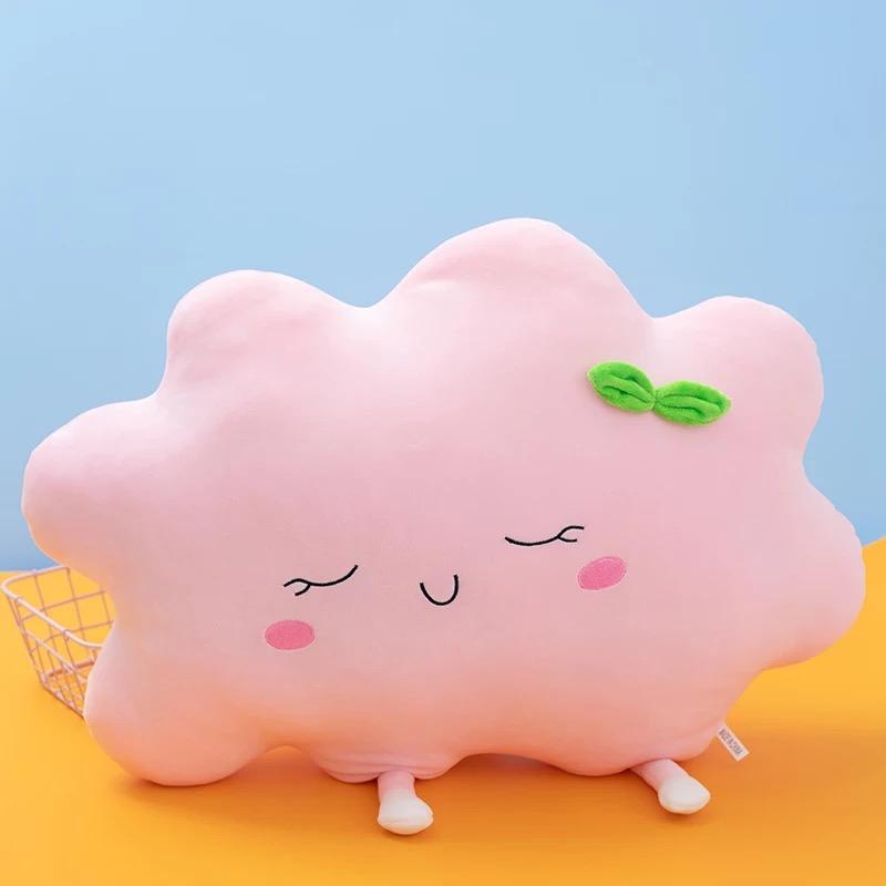 Super Zacht Zon Wolk Pluche Kussen Schattig Slapend Cartoon Wolk Dutkussen Auto Hoofdsteun Kussen Bed Taillekussen Decoratie voor Kinderen about 45-50cm