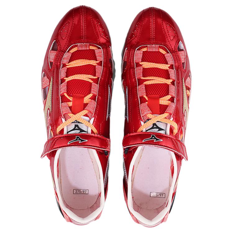 Mizuno Chrono Inx 9 Sp Professional Anti-Slip Wear-Resistant Low-Top Sprinting Running Shoes Unisex Sneaker Red Gold Black U1GR213052