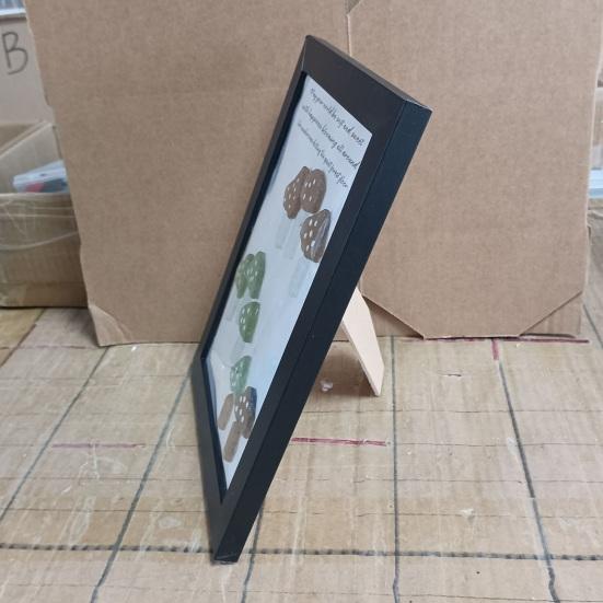 Handmade Sea Glass Wall Art Decor Decorative Sea Glass Mushroom Framed Artwork Gift for Women Mom Wife Best Friends