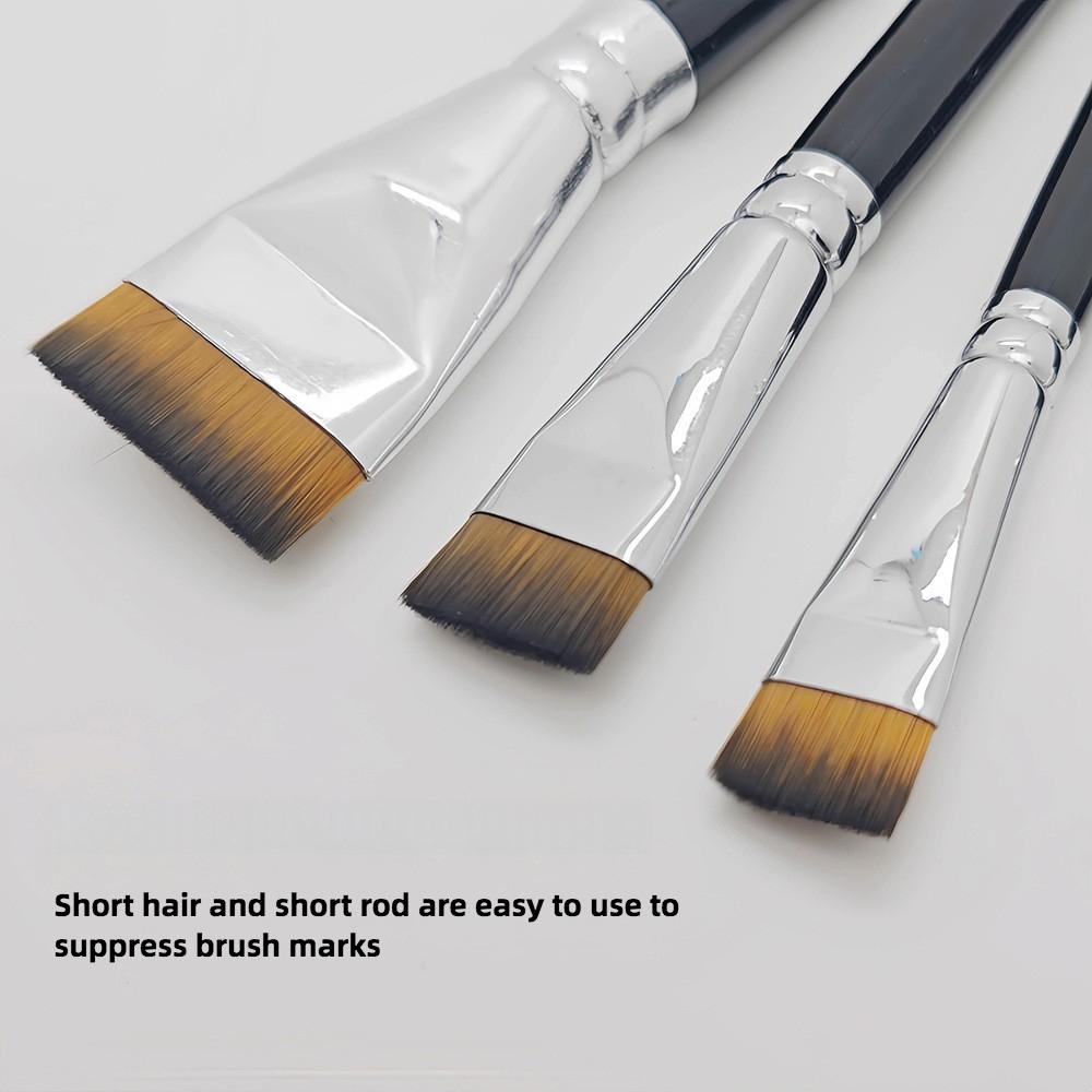 Lacquer Art Specific Short Haired Nylon Brush Lacquerware Large Lacquer Brush Oil Painting Tools Materials Art Small Flat Pen