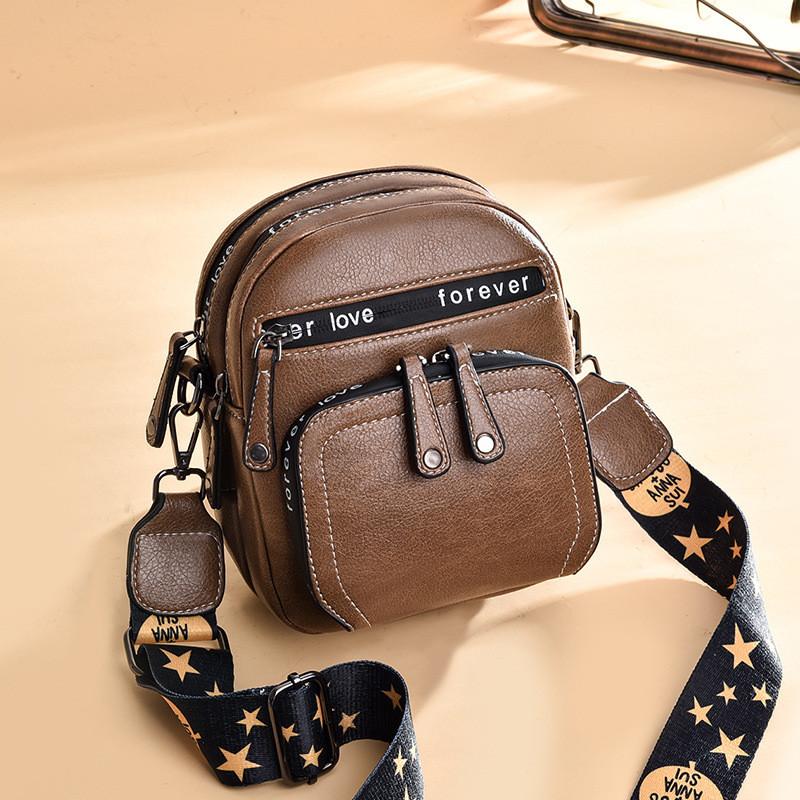 Stylish Mini Round Pu Shoulder Bag For Women In Black Gray Pink Coffee Red And Yellow