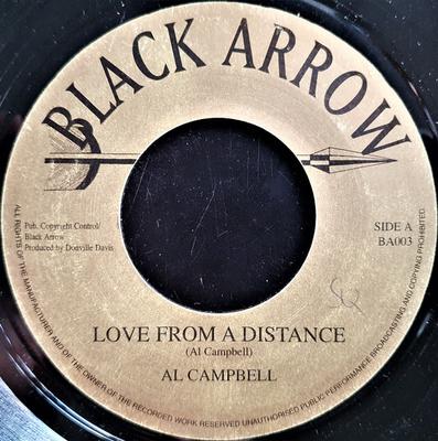 7-Zoll Schallplatte AL CAMPBELL Liebe aus der Ferne BA003 Black Arrow Rec UK Reggae Ska Dub Gebraucht