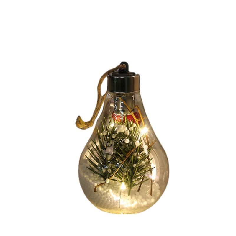 LED Transparenter Leuchtender Weihnachtsball Nachtlicht Weihnachtsbaum Dekoration Anhänger