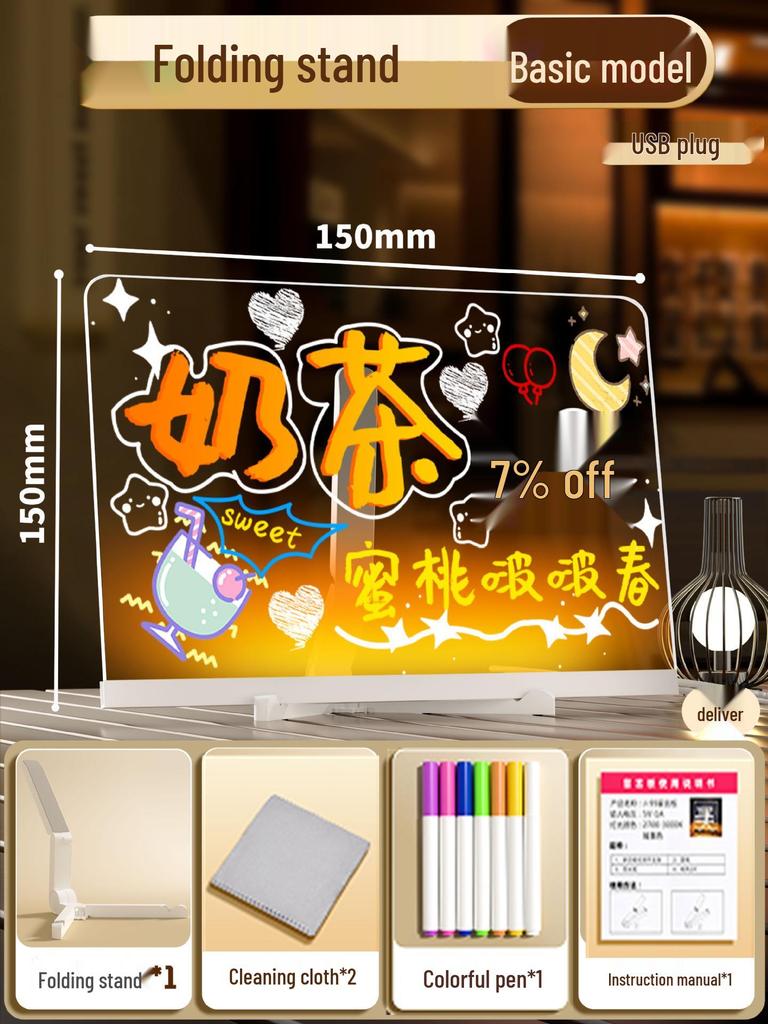 Glow-in-the-Dark Children's Drawing Board: Fluorescent Night Light & Creative Educational Toy