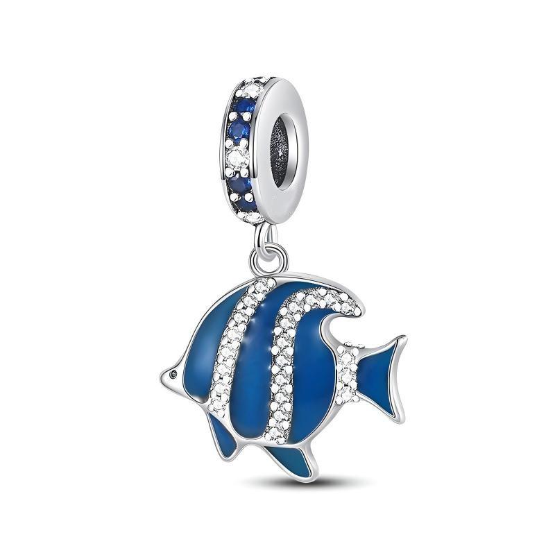 Leuchtender Anhänger Ozean Delfin Meeresschildkröte Krabbe Charm Perle DIY Schmuck Armband Zubehör 925 Silber 2026