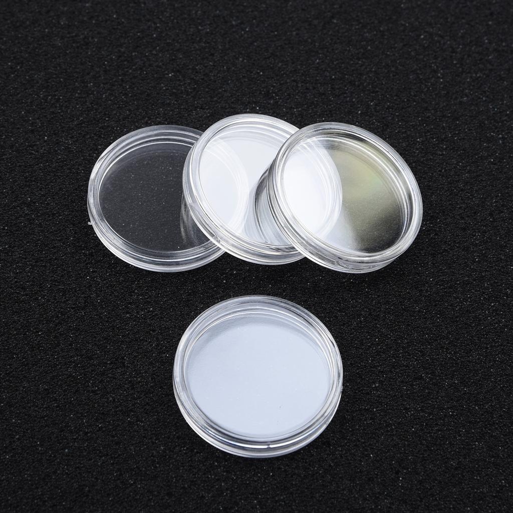Organize and Protect Your Coin Collection 100 Pack Clear Plastic Coin Storage Boxes with Big Storage Box Included
