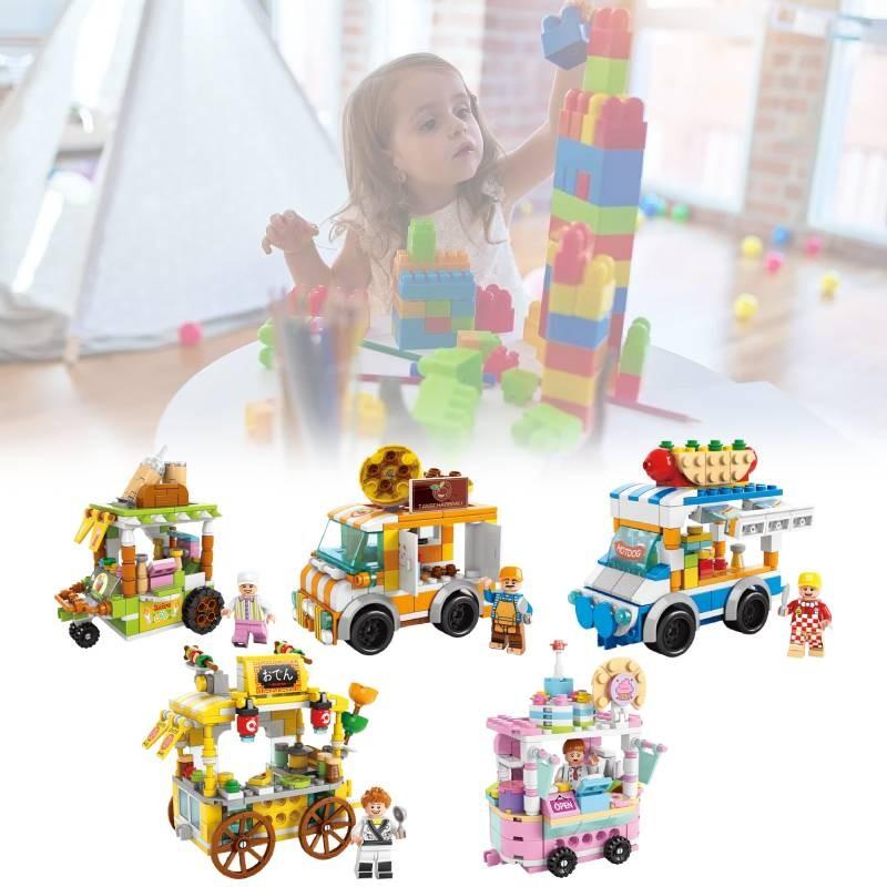 Building Block Dessert City Street View Model Kid Multi Shape Jigsaw Gift Puzzle