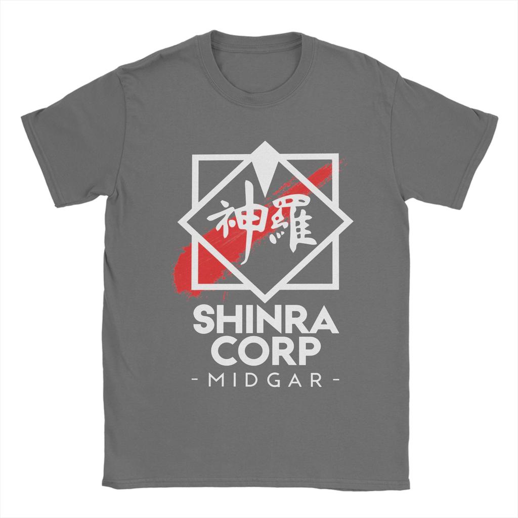 Fun Final Fantasy FF Video Game TShirt Unisex Crewneck Pure Cotton T Shirts Shinra Corp Midgar Short Sleeve Tees Summer Tops