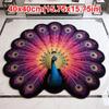Soft Peacock Carpet Non-slip Bathroom Floor Mat Portable Blanket  for Living Room Tea Table Bedside