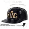 Unisex King Pattern Leather Hip-hop Hat Spring Autumn Adjustable Snapback Baseball Cap Sunscreen Hats