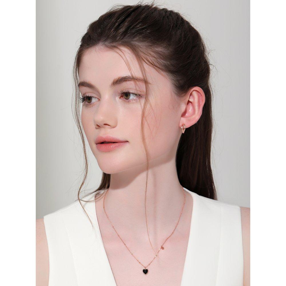 [Rosemont] Silver Wave One-Touch Earrings Ra24B20T