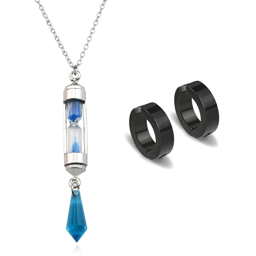 Anime The Case Study of Vanitas Vanitas Earrings No Karte Props Hourglass Earrings Ear Cuff Studs Clip Cosplay Jewelry Gifts