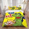 Custom Name Colorful Name Cartoon Print 3Pcs Bedding Set Duvet Cover With 2 Bedro Pillowcase Home Birthday Gift