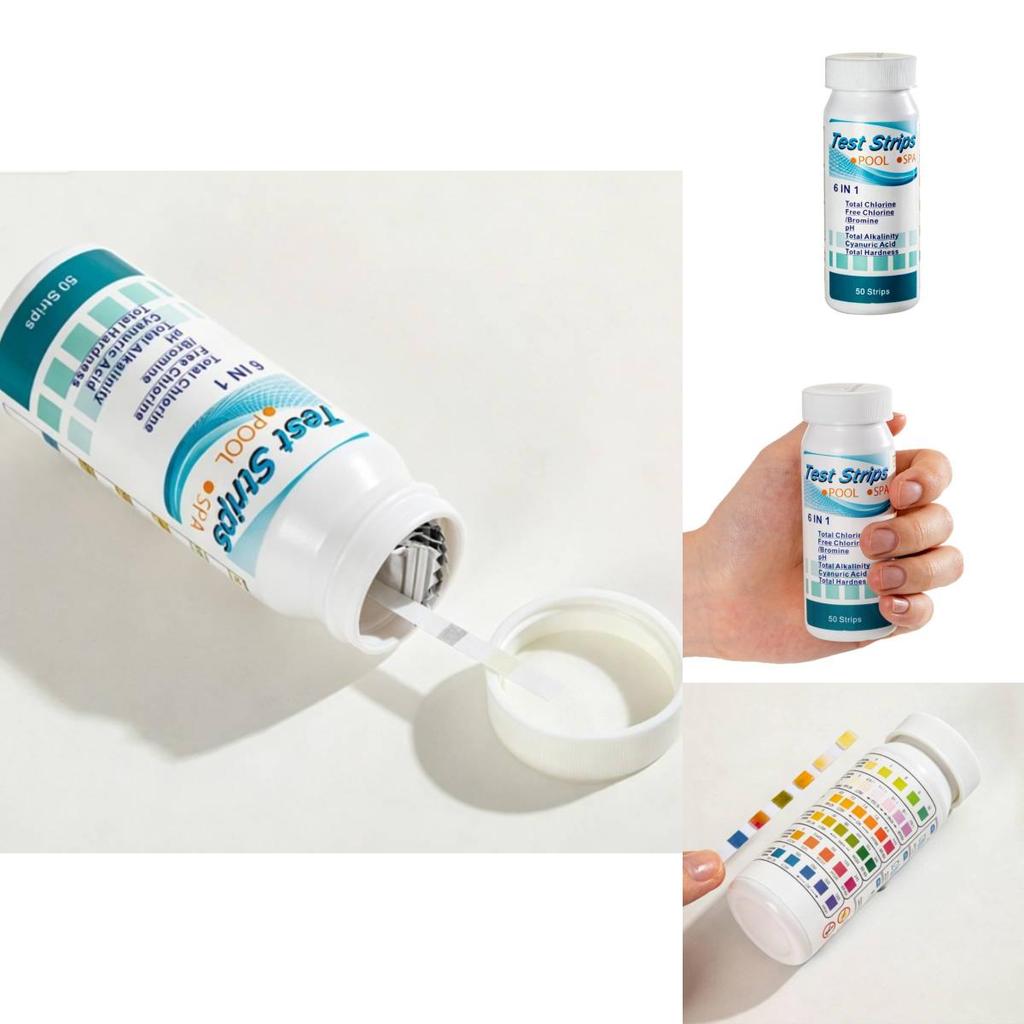 Pool Water Test Strips 6 In 1 Ph Chlorinity Hardness And Alkalinity For Home And Commercial Pools