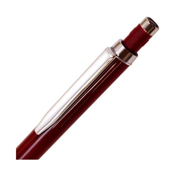 Sharp Pencil ZeroShin Wine Red MZ-500A #10 Usable to Last Lead Drop, Rotating Lead Advance, Eraser