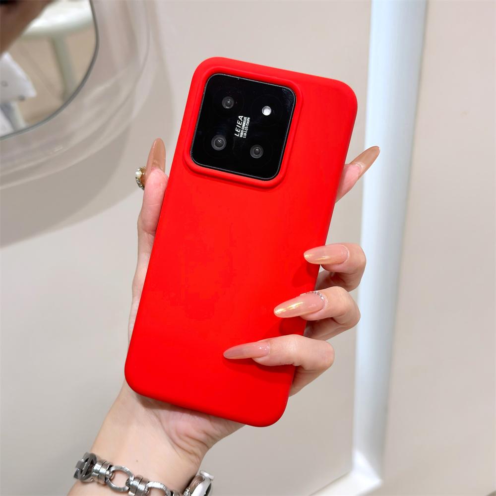 

Luxury Candy Liquid Silicone Bumper Phone Case For Xiaomi 14 13 Pro 14Pro Ultra Matte Skin Protective Soft Back Cover Funda for Xiaomi 13 5G