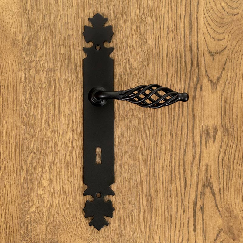 LAGOS door handle with key plate 72mm BLACK