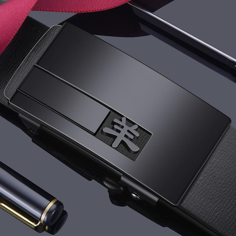 Twelve Zodiac Belts for Men Genuine Leather Toothless Automatic Buckles Inside Belt Lengthening Business Trend