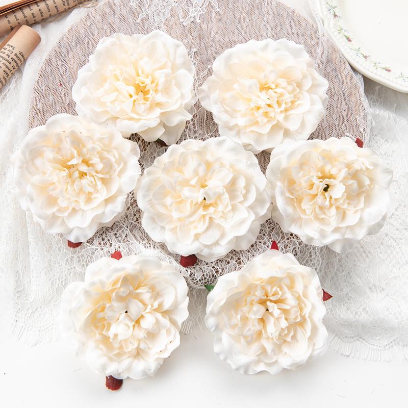 

Artificial Flowers Wedding 10Cm Hot Sale Fake Peonies Room Home Decor Gift Scrapbooking Silk Dahlia Festival Celebration Wreath 20pieces