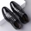 Mens Cowhide Leather Shoes Classic Black Business Dress Shoes Lace Up Office Work Footwear Men'S Casual Loafers Chaussure Hommes