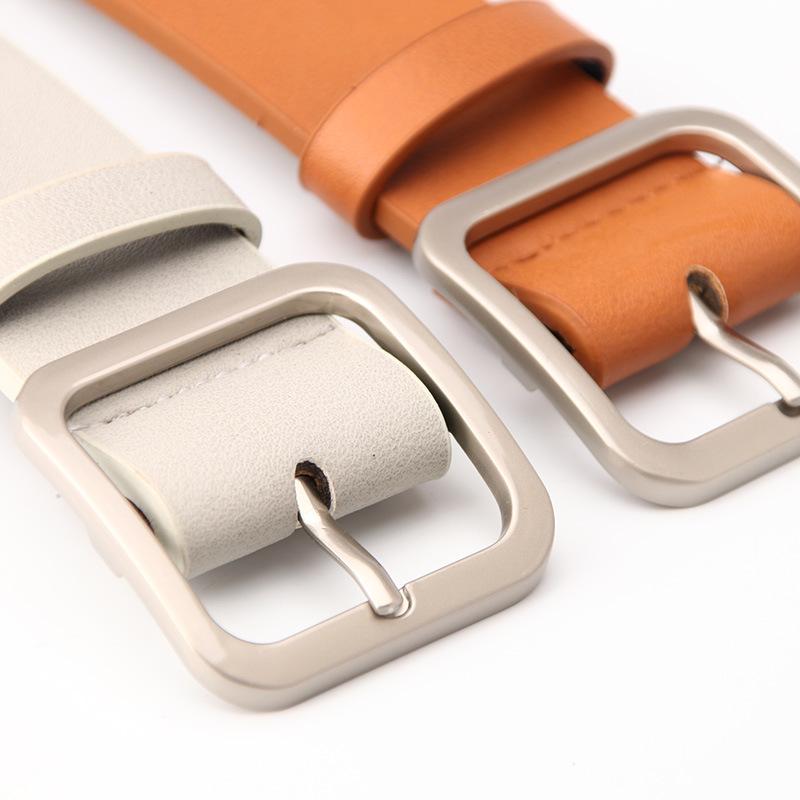 

Korean Style Versatile Ladies Leather Fashion Belt with Square Buckle 105 cm
