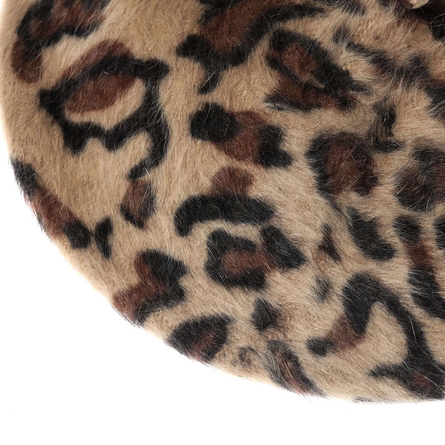 

French Style Winter Warm Soft Beret French Hat Leopard Print Hat Berets for Women верблюд