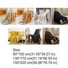 with Tassel Nordic Knitted Blanket Waffle Pattern Sofa Blanket Simple Nap Blanket  Air Condition