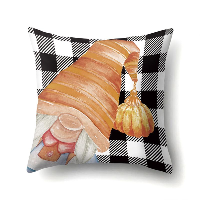 Thanksgiving Pillowcase Blessing Maple Leaf Pumpkin Sofa Cushion Cover Office Home Living Room Pillowcase