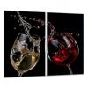 Glas-Schneidebrett 2x 30x52 Wein