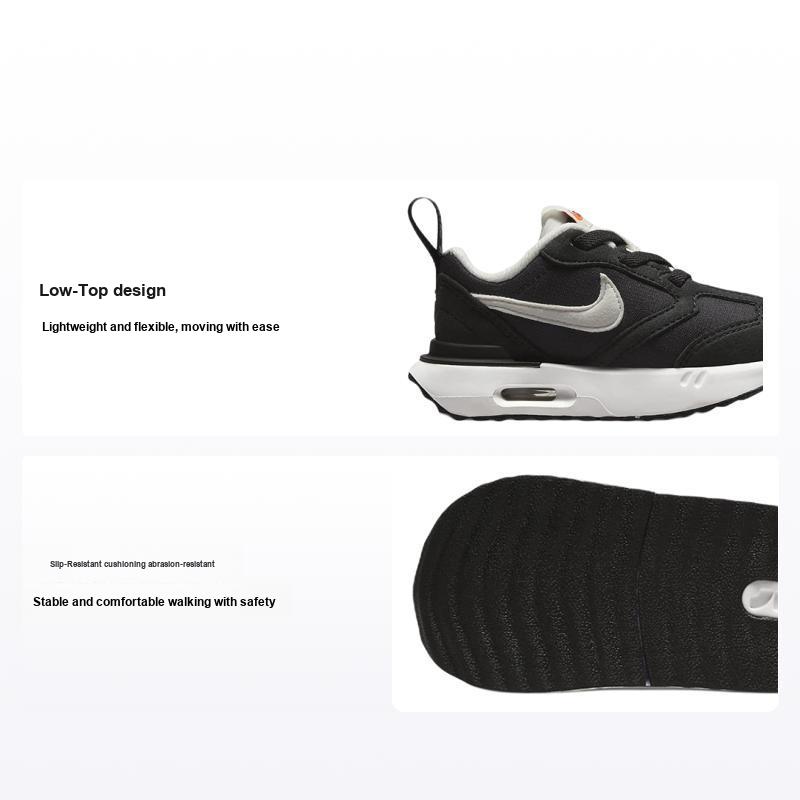 Nike Air Max Dawn TD Zwart Metallic Zilver Baby Sneakers Totaal-Oranje Summit-Wit DC9319-002